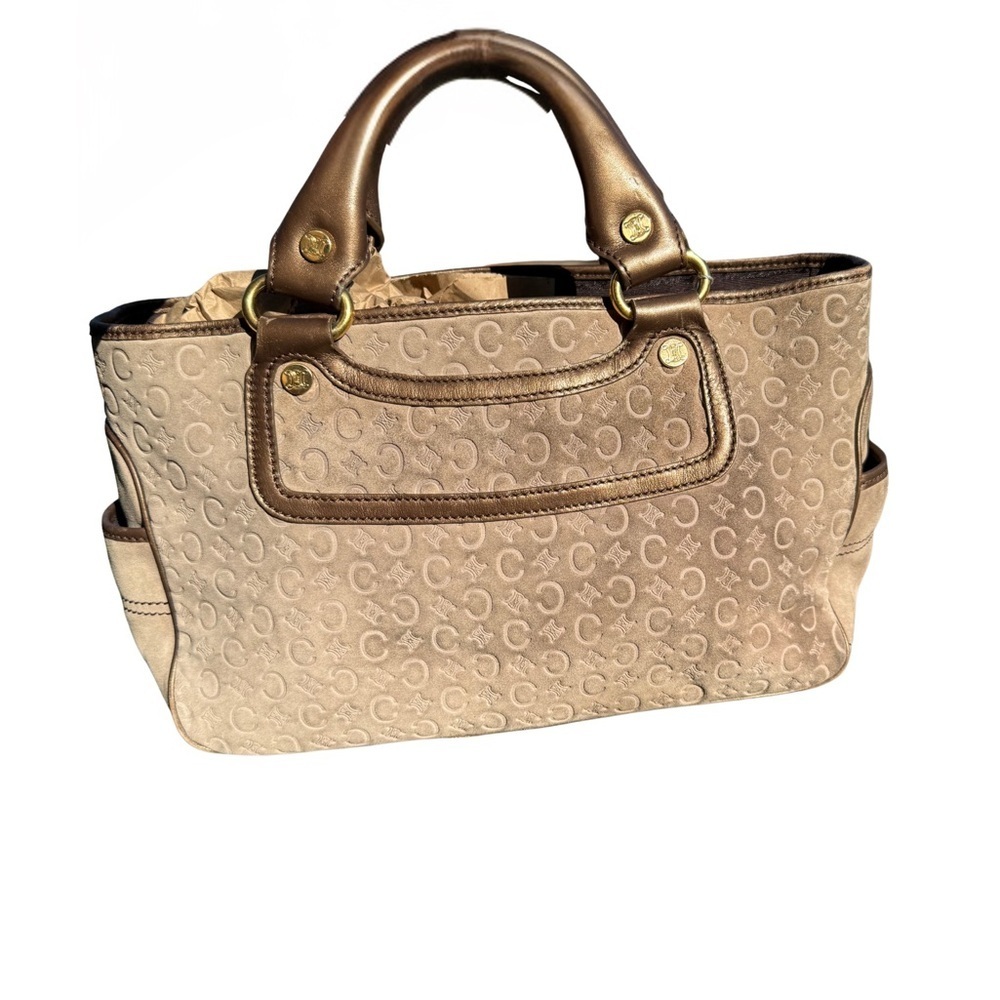 Celine Tan Suede and Leather Boogie Bag - Picture 9 of 10